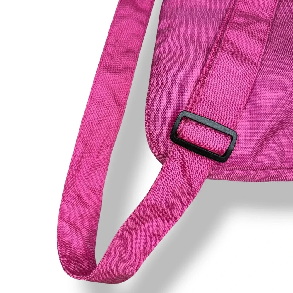 Vintage JanSport Canvas Crossbody Sling Bag Fuchsia Pink Travel School